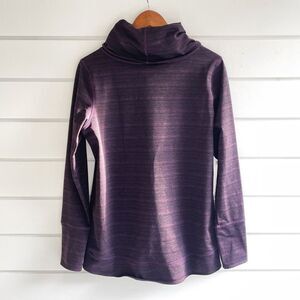 Cee Bee Cheryl Burke Eggplant Cowl Neck Athletic High Low Sweatshirt Size Medium